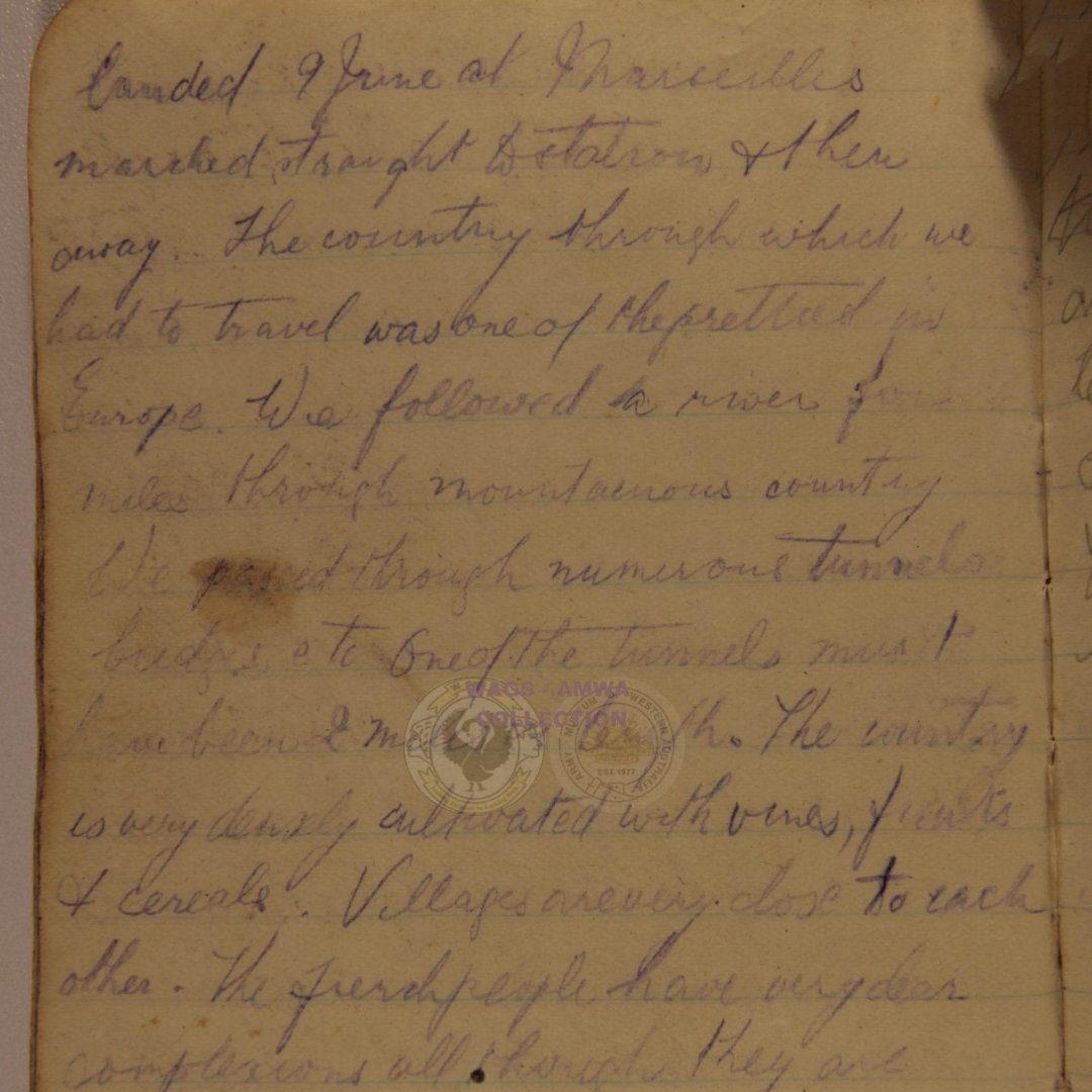 WamdlP's tweet photo. Pte Thomas Carter

“Landed 9 June at Marceilles marched straight to station + then away. The country through which we had to travel was one of the prettiest in Europe. We followed a river for miles through mountainous country.”

https://t.co/Gp7U6X6zng https://t.co/3sEJGPzIV9