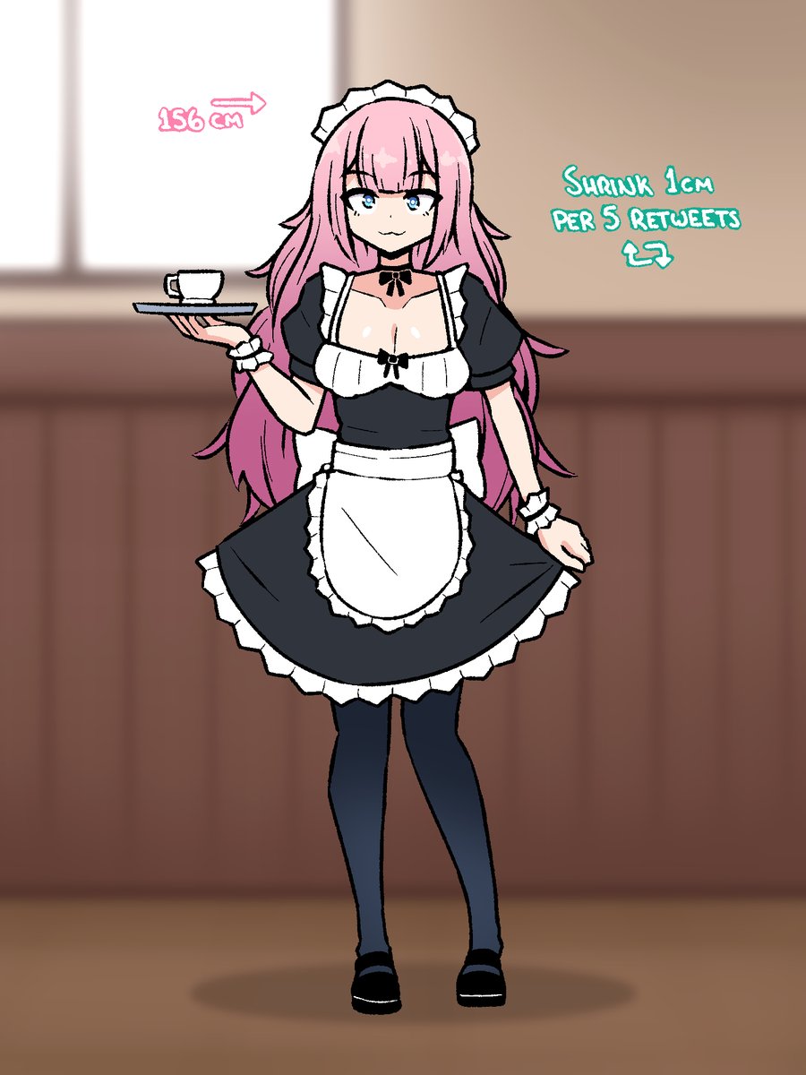 maid girl will shrink 1cm every 5 retweets.