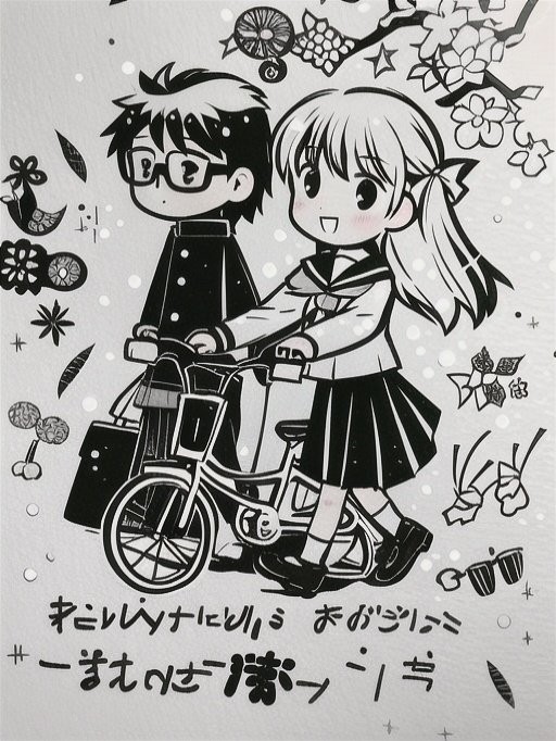 こういう線がクッキリしてる絵は、AIさんも拾いやすいのかも。
元は自分の絵なのに、
お客さんからもらったファンレターみたいだ。
すげぇ面白い。
しかし、どのこういちクンも ボーッとしてんな(^_^;)