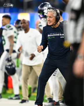 Pete Carroll on the sideline.