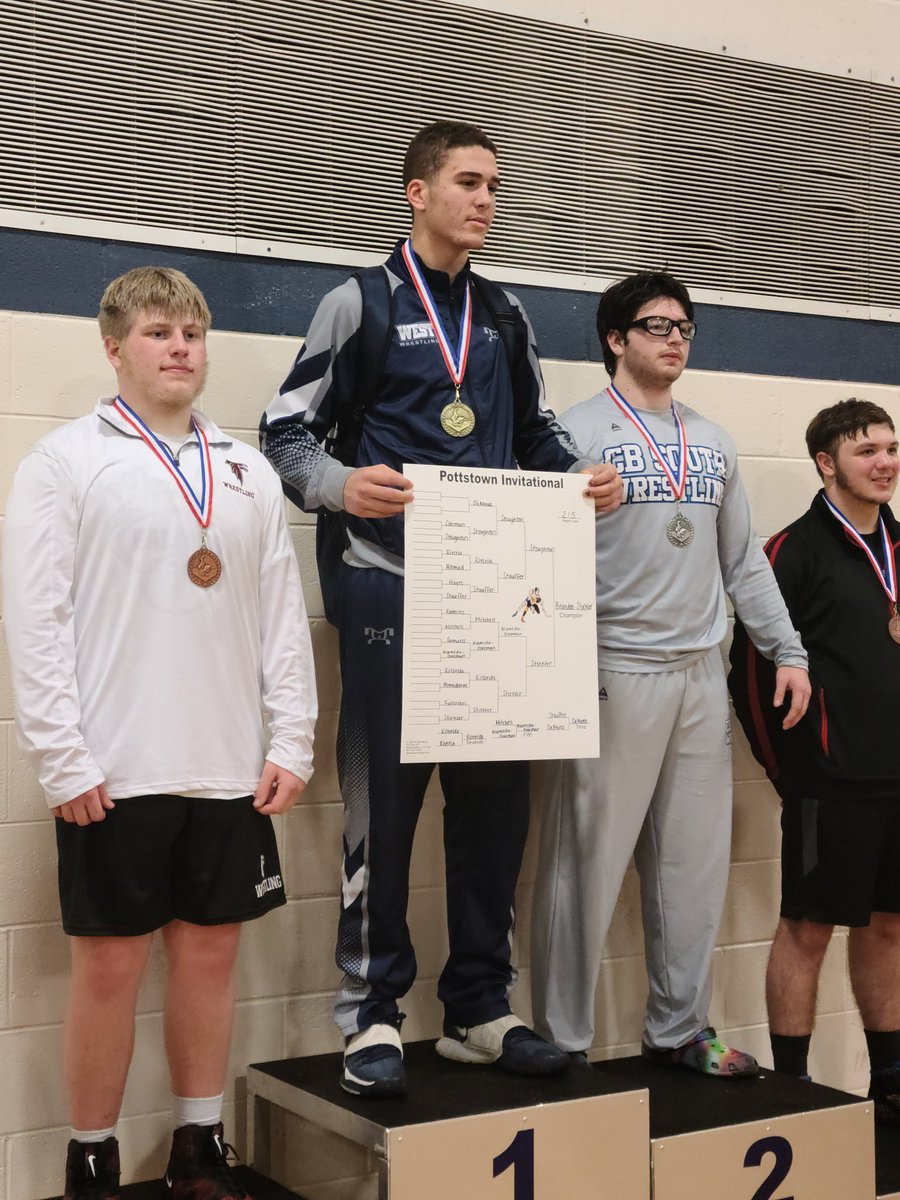 BrandonStiehler's tweet photo. Football’s over so wrestling begins as over the weekend I take home the gold at the Pottstown Invitational Tournament starting the season off 4-0 https://t.co/BPzzz5Rd2p
