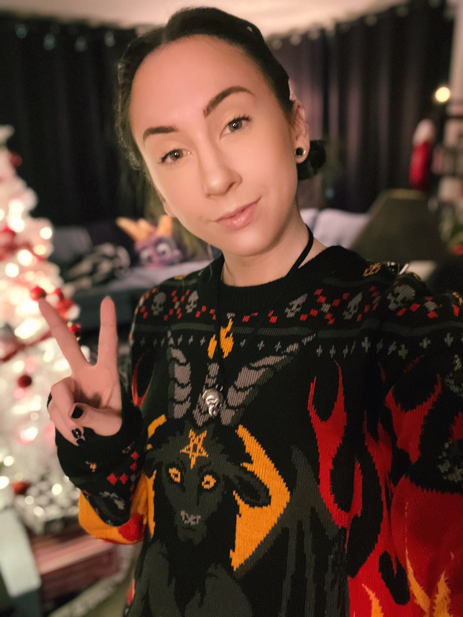 Burning church top christmas sweater