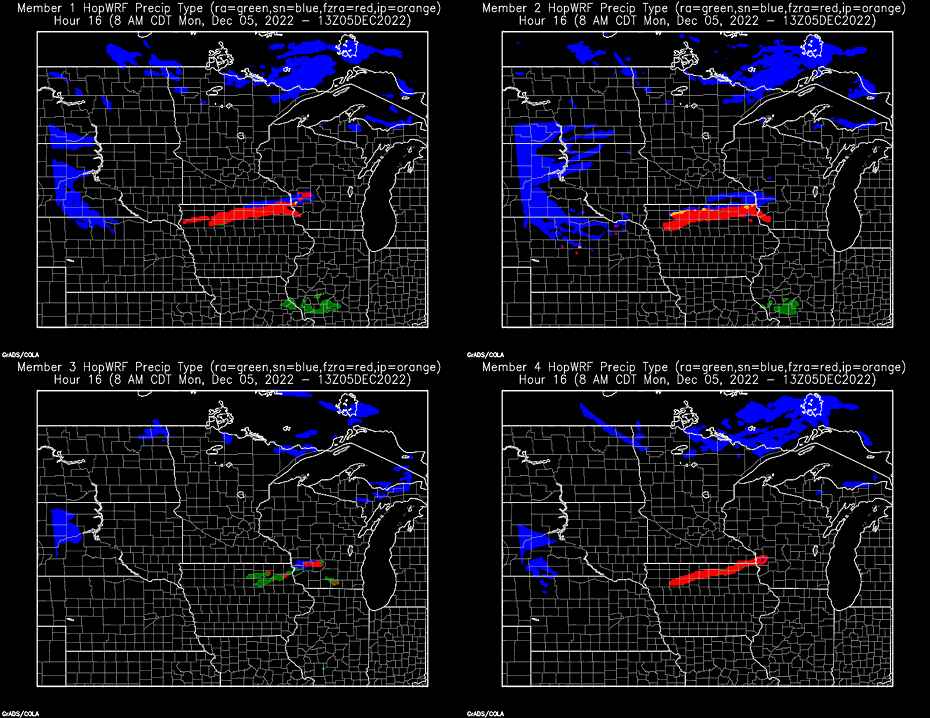 Heads-up! There is some potential for freezing rain overnight and early in the morning along the MN-IA border area. Be on the lookout in the morning for ice! #mnwx #iawx