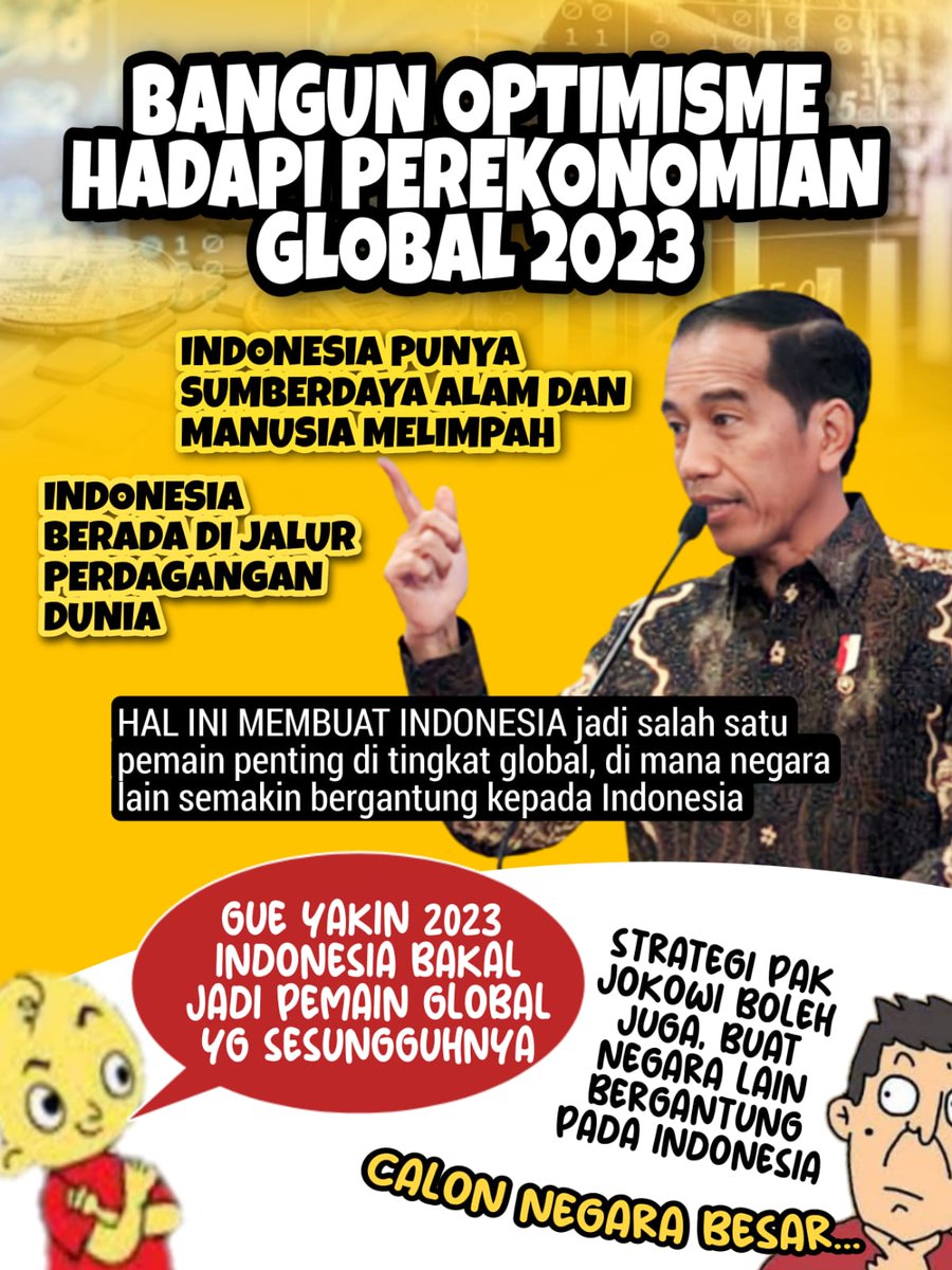 Yuk bangun optimisme sekarang. Karena kita punya banyak keuntungan
Indonesia Bisa

#BangunOptimisme
