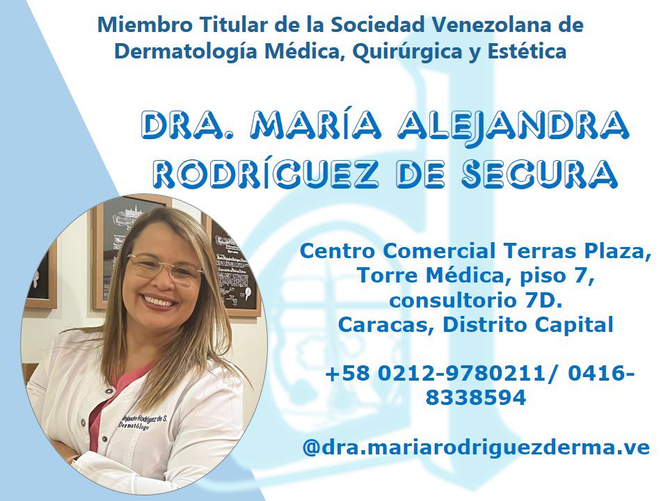 svderma's tweet photo. Conoce los dermatólogos certificados de tu zona. Miembro de la Sociedad Venezolana de Dermatologia Médica, Quirúrgica y Estética del Distrito Federal (Gran Caracas #dermatologo #caracas #distritofederal https://t.co/fupb6Uft5l