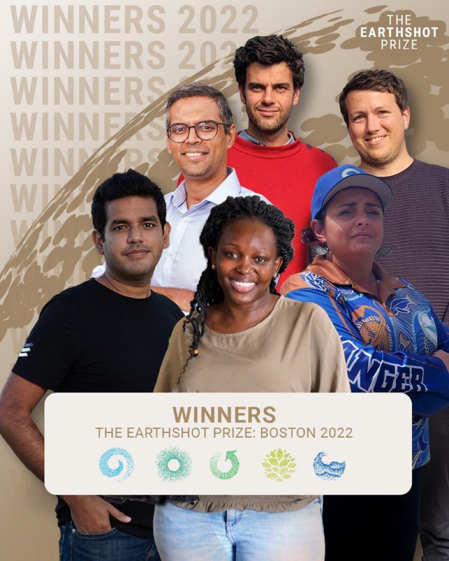 AModernDuchess's tweet photo. These are the winners the Royals xouldn’t be bothered to invite to their PR #EarthshotBoston2022 but the made sure the celebrities were there for pictures. #earthscam #RacistRoyals https://t.co/3yHyACxeaD