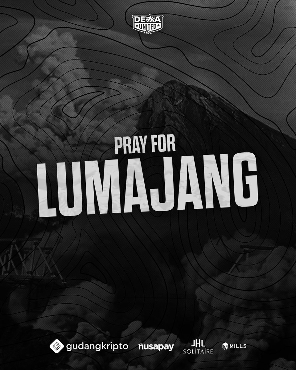 dewaunitedfc_'s tweet photo. Berdoa sejenak untuk saudara-saudara kita yang terdampak erupsi Gunung Semeru di Lumajang, Jawa Timur ๐คฒ
Semoga cobaan ini cepat berlalu ๐
#DUFC
#anakdewa
#kitaserius
#PrayForLumajang
#BEL1EVE https://t.co/6HNi0K2SdA