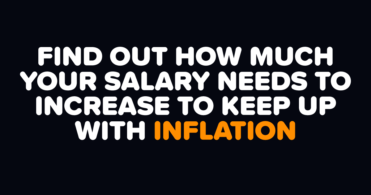 bitcoindotrocks's tweet photo. Worried about your salary being eroded by inflation?

Use our new Compound Inflation Calculator to find out how much your salary needs to increase to keep up with inflation.

🚨 WARNING: results may be shocking!

Find out here 👉 https://t.co/UTwCzPQgFP https://t.co/bnGSWPEvbV