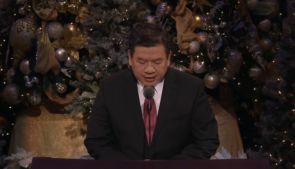 GeneralAuthTies's tweet photo. Elder Teh gave the benediction. He wore a brick colored tie.

#ChristmasDevo https://t.co/NXGSO2r9vS
