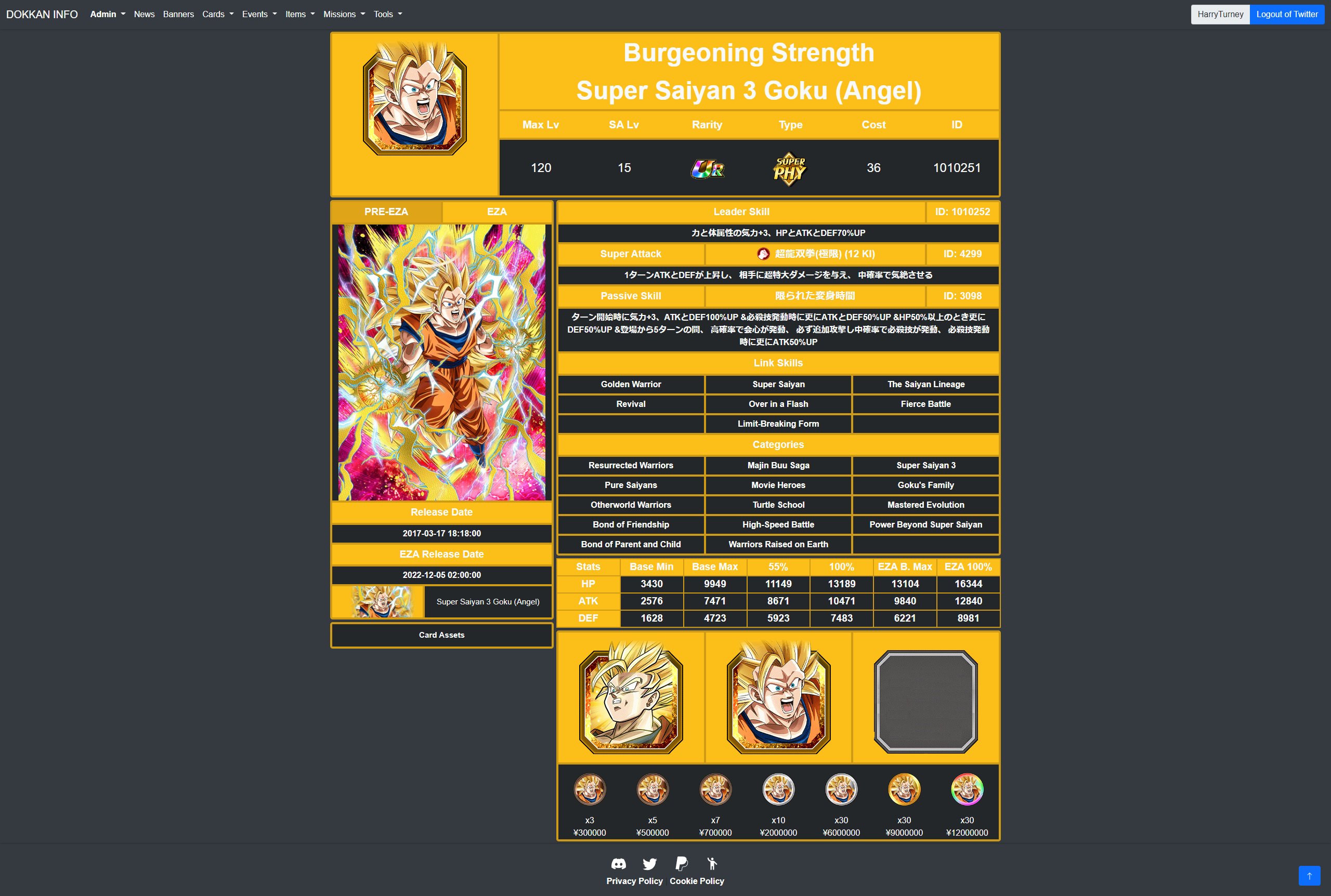 Burgeoning Strength Super Saiyan 3 Goku (Angel)