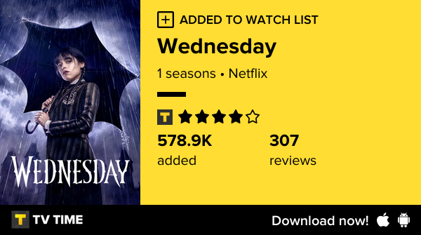 williamwmj's tweet photo. I've just started following Wednesday https://t.co/9QErdecOc1 #tvtime https://t.co/zblm0G5YZm
