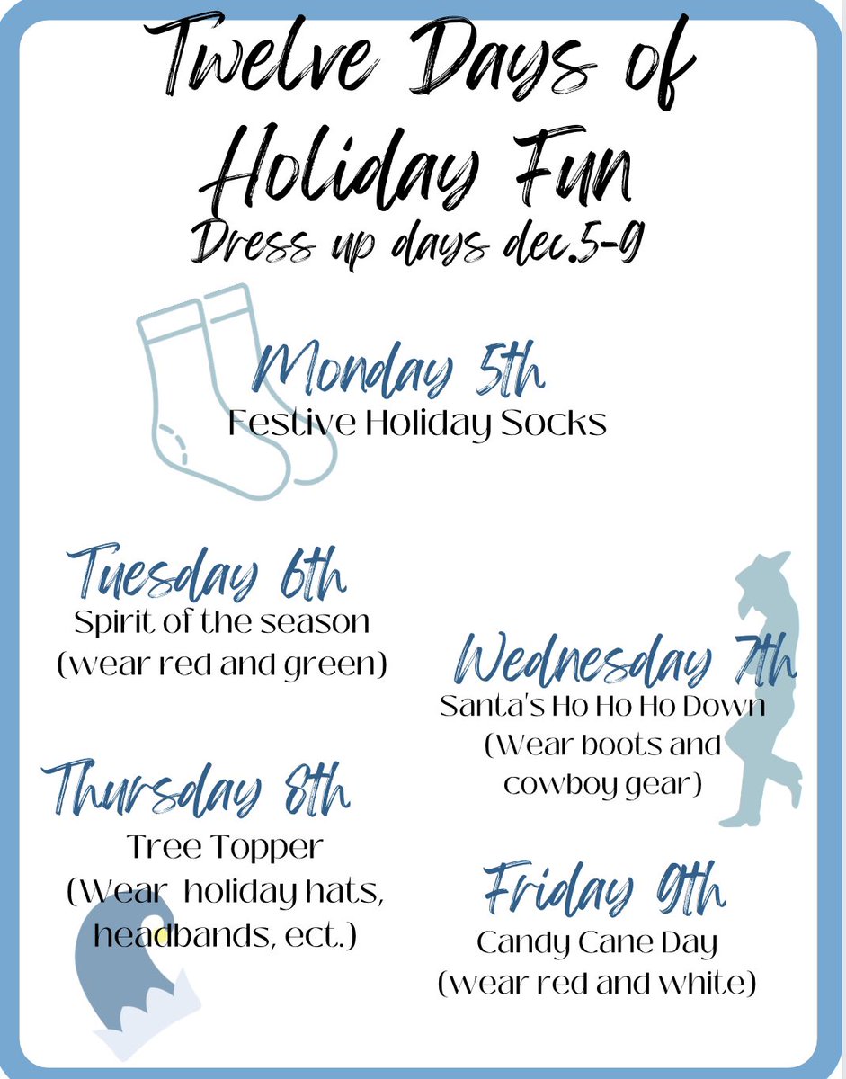 Start out this week of holiday wear with your holiday socks! See you tomorrow!