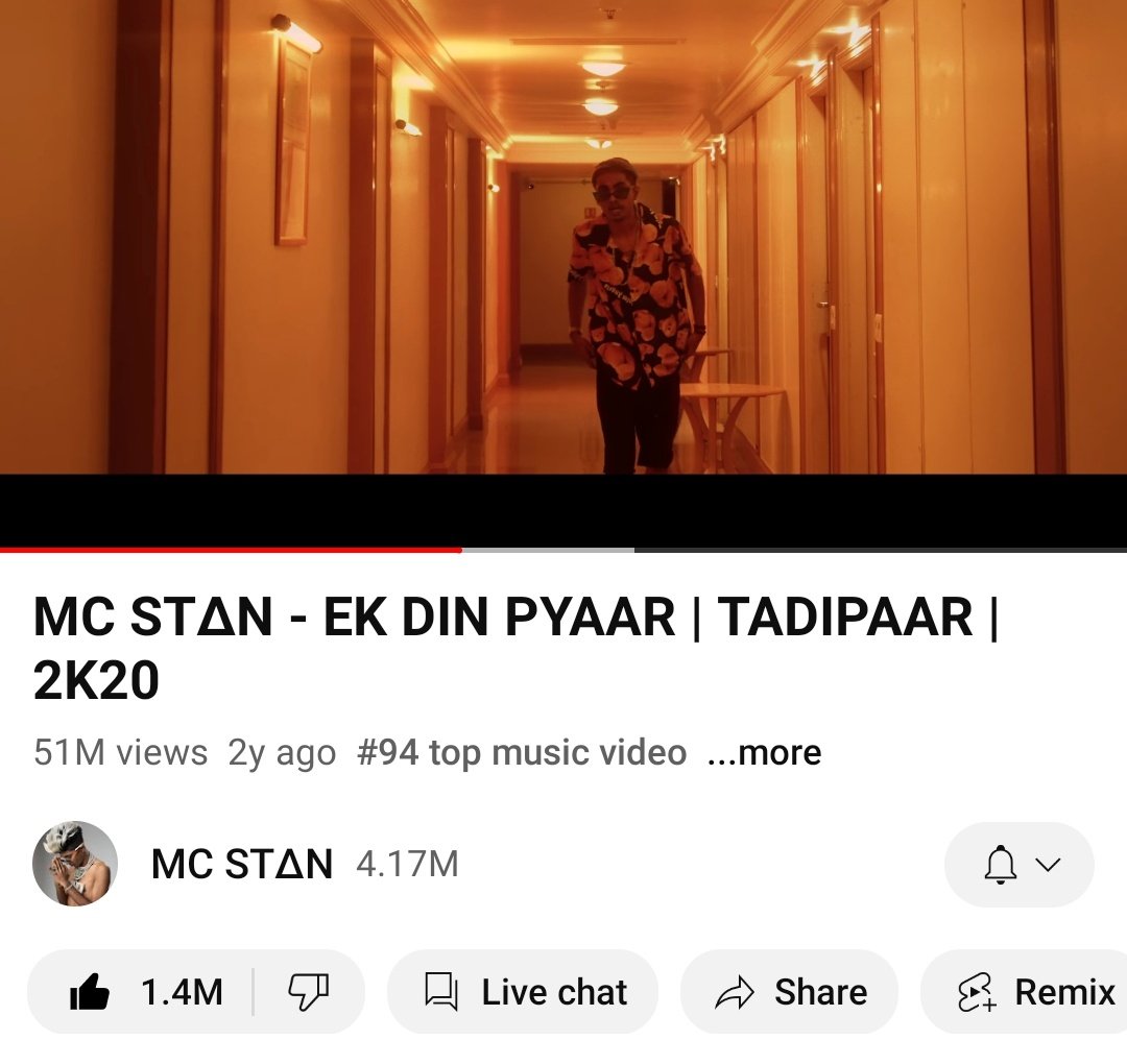lamMcStanTeam's tweet photo. Good morning #StannyArmy
EK DIN PYAAR (TADIPAAR) trending on YouTube 94 no..?
Like 1.4m
Views 51m
Comment 32k
#HakSe #MCStan #EndTak https://t.co/aSnpKiRP05