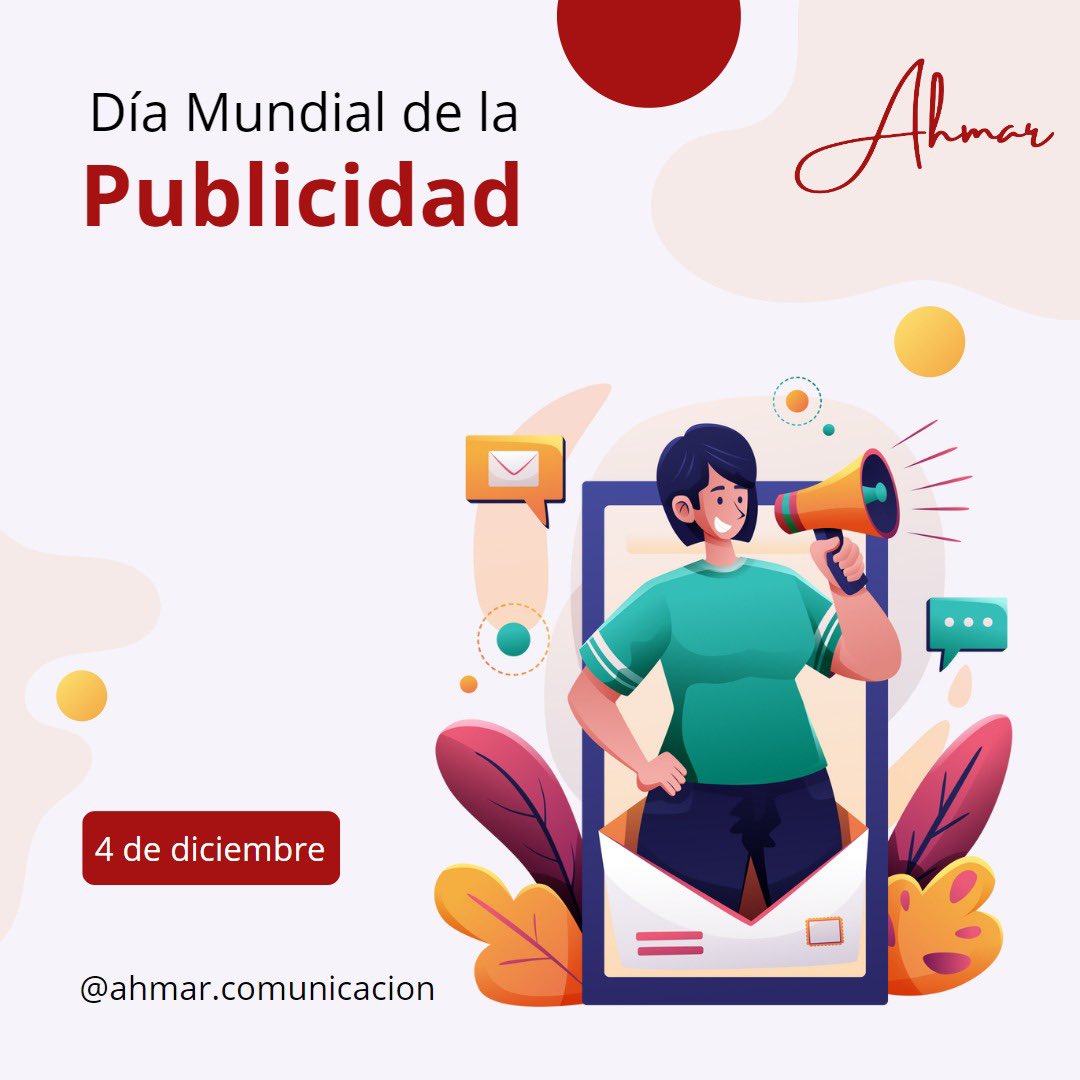 AhmarMx's tweet photo. Hoy es Día Mundial de la #Publicidad felicitamos a todos nuestros compañeros dedicados a esta forma de #comunicación 🎉 #4deDiciembre https://t.co/PYFaRdMJvl