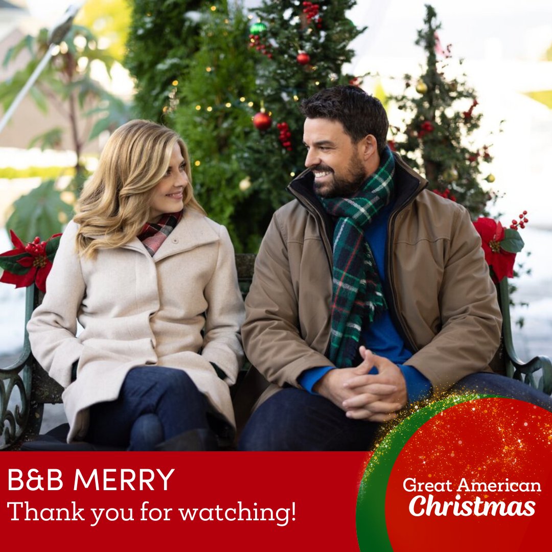 We appreciate our #GreatAmericanFamily fans! Thanks for watching #BandBMerry. Don't miss our next #GreatAmericanChristmas premiere, #TheArtOfChristmas, at a special time, Friday, December 9, 8p ET/5p PT, with <a href="/beekingsley/">Brigitte Kingsley</a> and @MeJoeTowne! #WelcomeHome