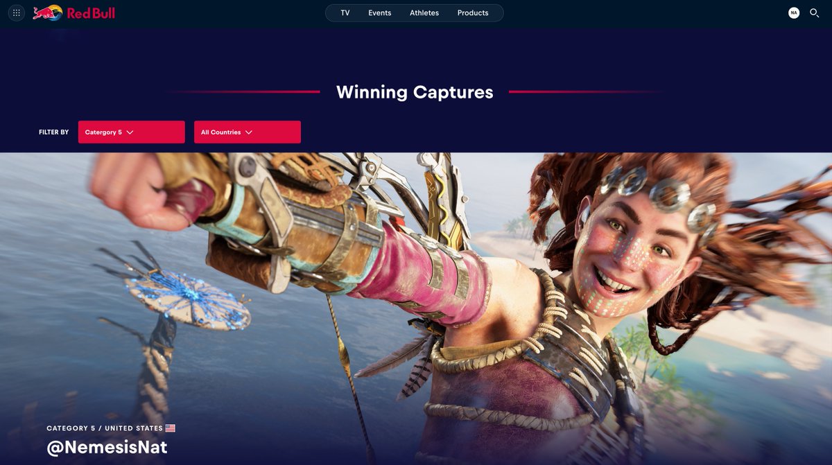 NemesisNat's tweet photo. I see the official announcements are coming in for  #RedBullCapturePoint Congrats to all the winners! There were lots of amazing submissions this year! Deeply honored to be among those selected on behalf of #RedbullCapturePointUS https://t.co/YPD5QnGjNE