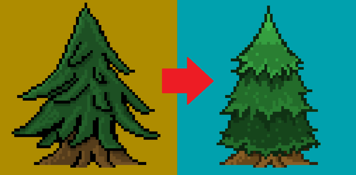 koi_dev's tweet photo. Decided to postpone the shop for a little longer because I believe I could still create better trees. Half of the entire battle is figuring out how to draw a perfect tree, and I think I got it down...for now. I'll send an update soon!

#pixelart #art #videogame #gamedevelopment https://t.co/0It2W91fk5