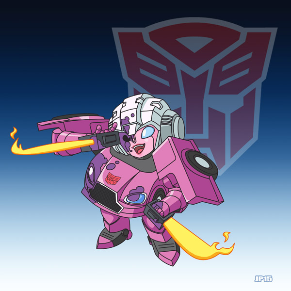 #Arcee is trending(because of the RotB trailer, of course!) so here's some Arcees! #TransformersAnimated and #QTransformers Arcee are by me, the movie and G1 Arcee are lined by the ever amazing @markerguru with colors by yours truly. 