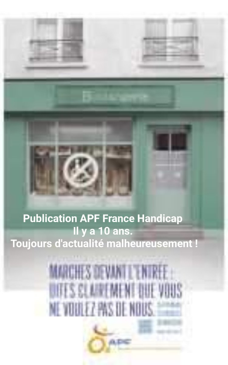 AccessibleTOUS's tweet photo. Publication @apfhandicap il y a 10 ans !
Toujours d'actualité malheureusement ! 
@apfhandicap06 https://t.co/vkRllNIGDs