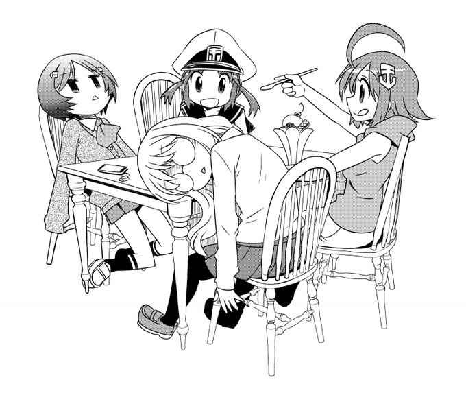 ぷかぷか艦隊で一番気に入ってるカットはこれ。
モノクロだけどなんか実にぷかぷか艦隊らしい。好き。 