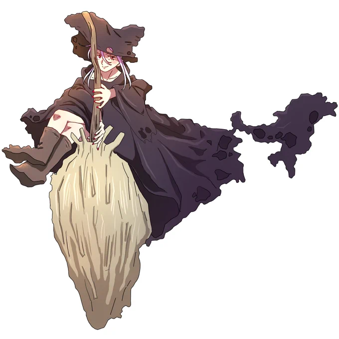 インドの形が魔女にしか見えない件 