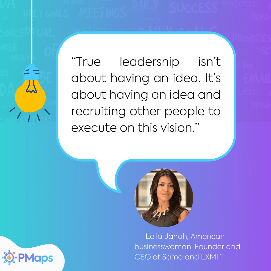 PMapsAssessment's tweet photo. “True leadership isn’t about having an idea. It’s about having an idea and recruiting other people to execute on this vision.”
— Leila Janah, American businesswoman, Founder and CEO of Sama and LXMI.”
#mondaymotivation
#pmaps #india
#hiring #recruitment https://t.co/KmLbX7kTgC
