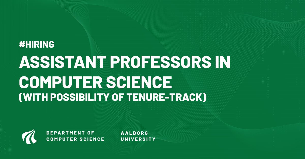 We are looking to appoint a number of Assistant Professors (with possibility of TT) for our Copenhagen Campus. This branch will over time build its own research profile and capacity, growing to around 20 scientific staff by 2025. Info 👉
stillinger.aau.dk/vis-stilling/?… #AcademicTwitter