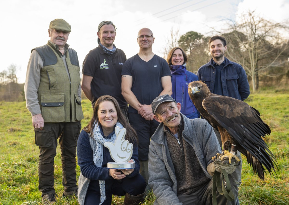 Drumroll please... 🥁

Announcing our Scottish Project of the Year in the 2022 National Lottery Awards, the South of Scotland Golden Eagle Project! 🏆

Using pioneering techniques, the conservation project has tripled the local population of golden eagles in the area. 🦅#NLAwards