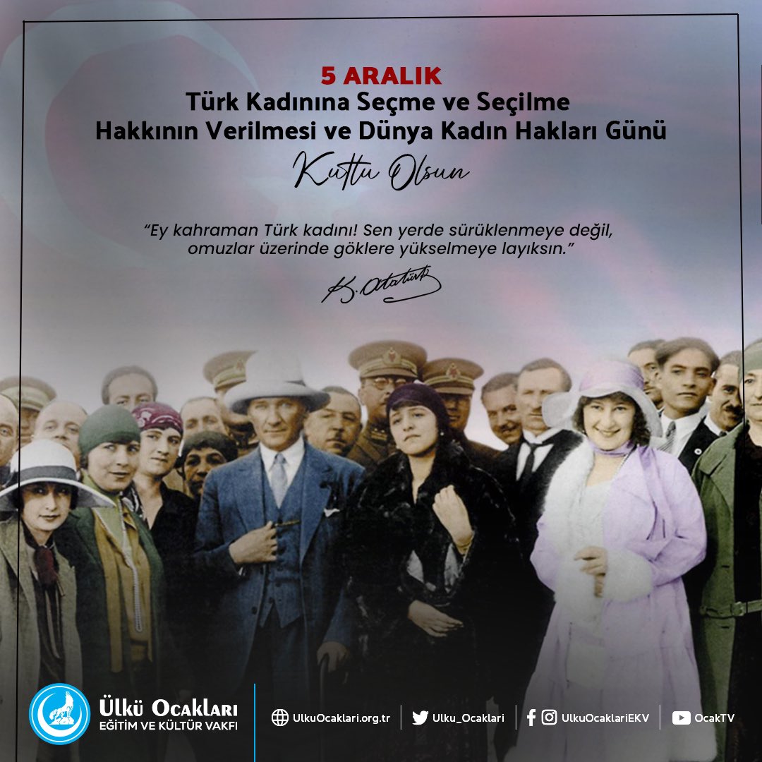 manisauoab's tweet photo. Türk Kadınına Seçme ve Seçilme Hakkının Verilmesi ve Dünya Kadın Hakları Günü Kutlu Olsun. @asenayesilyurt0 @UOAsenaBirimi @gncars25 https://t.co/F8XyhK80ME