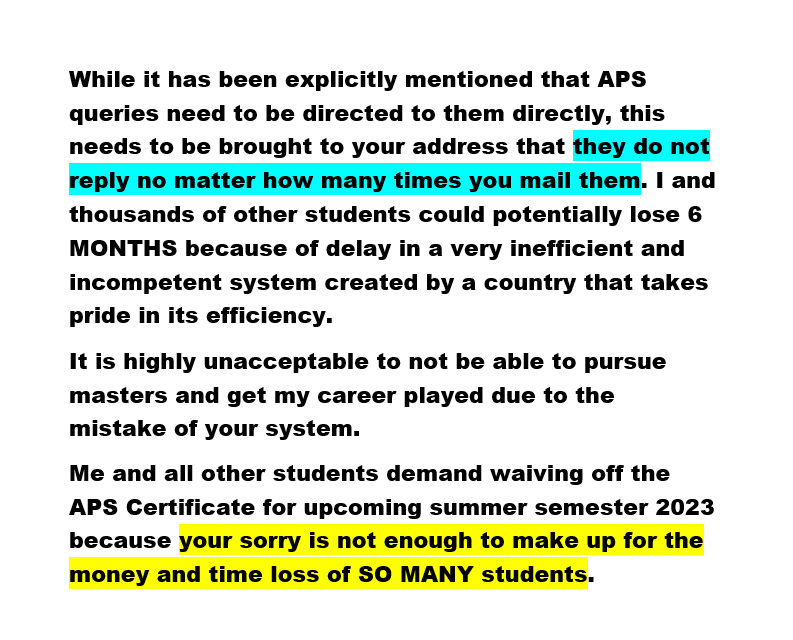 Rs27510266's tweet photo. Request @GermanyinIndia @GermanyinMumbai @EduMinOfIndia @dpradhanbjp @Visa_IND to please show us the way forward from this ongoing #APScertificate fiasco. Students like us who are aiming for admissions in ‘23 are really tensed and feeling helpless at the moment #education https://t.co/g3qTseqEdU