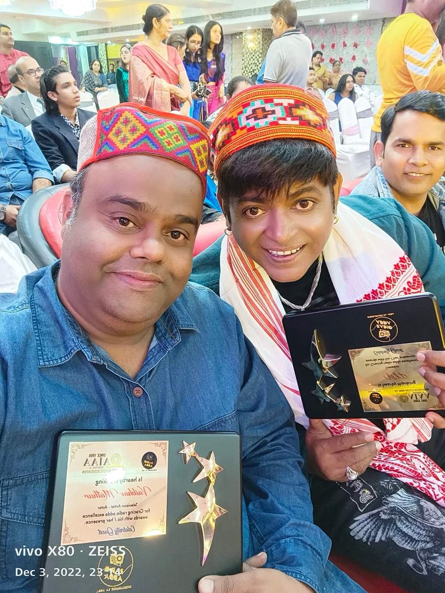 Radio adda awards 2022... with V.I.P brother 👍<a href="/vaibhavmathur19/">vaibhav Mathur</a>