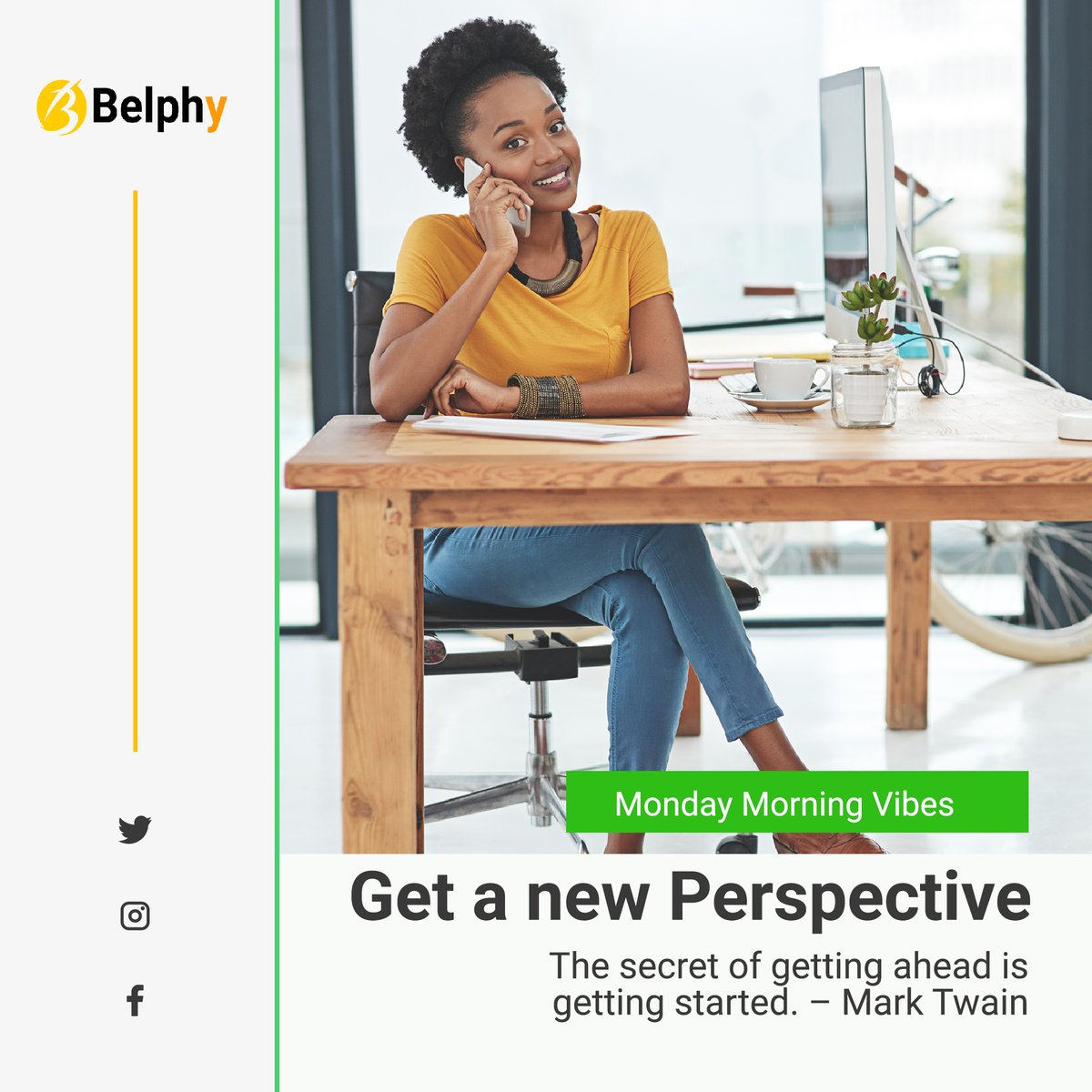 Belphy_cloud's tweet photo. #mondayvibes
Itβs Monday. Get a new perspective. Whatever obstacle youβre facing β itβs not permanent.
Happy New Week!
#Belphy #100DaysOfCode #Domains #businessemail #WordPress #ReactJS #Cloud #Webdesign #Python #coding Kericho https://t.co/y4FYdQkLih