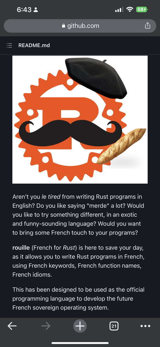 idadelveloper's tweet image. Came across this 😂

#Rust #rustacean #rustlang #opensource