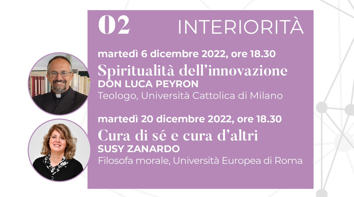 spesudine's tweet photo. 📌 Domani #tornalaSPES. Con #LucaPeyron  parleremo di "Spiritualità dell'innovazione". Un'occasione preziosa per riflettere su come prendersi cura della propria interiorità al tempo della trasformazione digitale.
#danonperdere
🏫@uniud https://t.co/NSqPZrWkxk