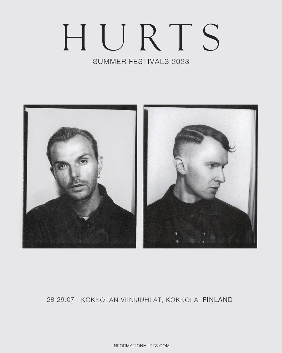 theohurts's tweet photo. FINLAND. 

WE WILL BE HEADLINING KOKKOLANVIINIJUHLAT IN JULY 2023. 

TICKETS ON SALE 7TH DEC AT 10AM LOCAL TIME. 

https://t.co/D3caRpZgVC https://t.co/rXf6JguDAX