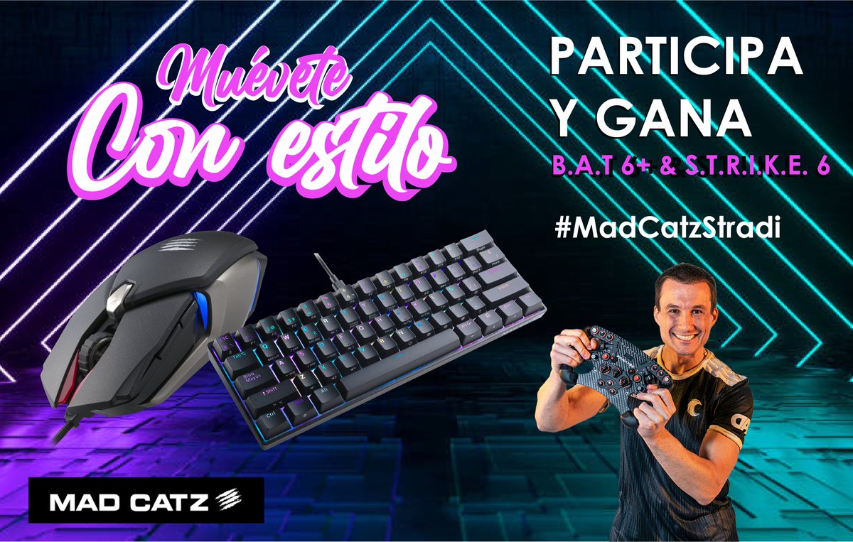 📢 Alerta Sorteo 📢

¡Sorteazo para finalizar el año junto a <a href="/Stradi81/">Stradi</a>!
¡Gana este increíble pack,  S.T.R.I.K.E. 6 y M.O.J.O. M1 😻!

Requisitos:
◾️ Seguir a <a href="/MadCatzEs/">MAD CATZ España</a> y <a href="/Stradi81/">Stradi</a>
◾️ Hacer RT 🔁
◾️ @ a 1 amigo con #madcatzStradi

Enlace 👉  loom.ly/L4a44MU
#MadCatzEs