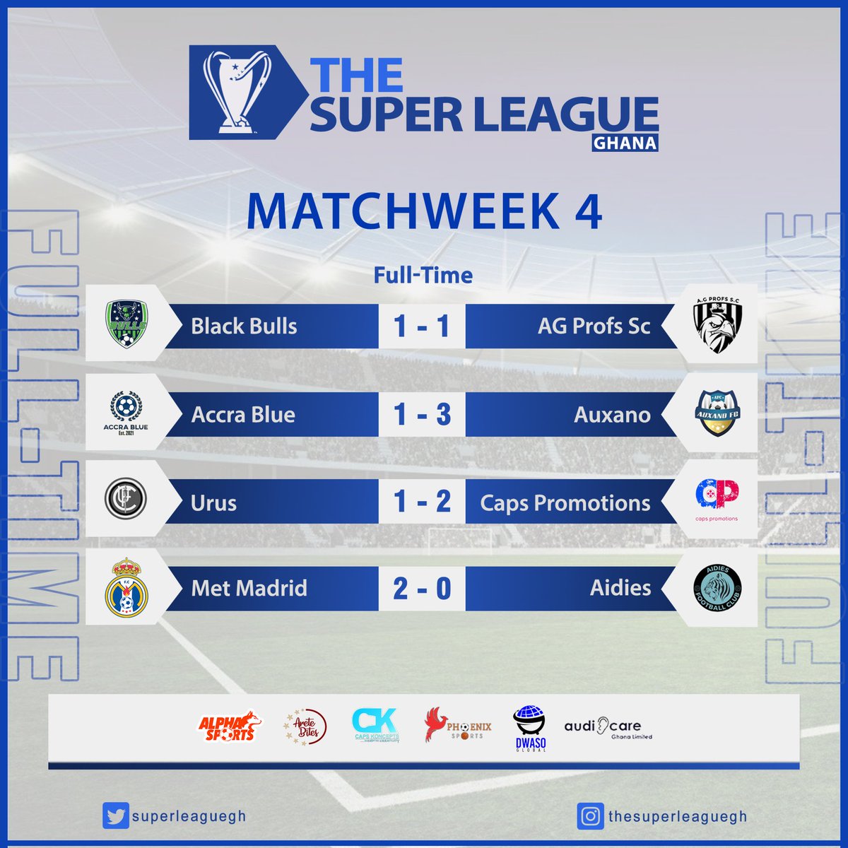 The <a href="/superleaguegh/">The Super League Ghana</a> Matchweek 4 results.