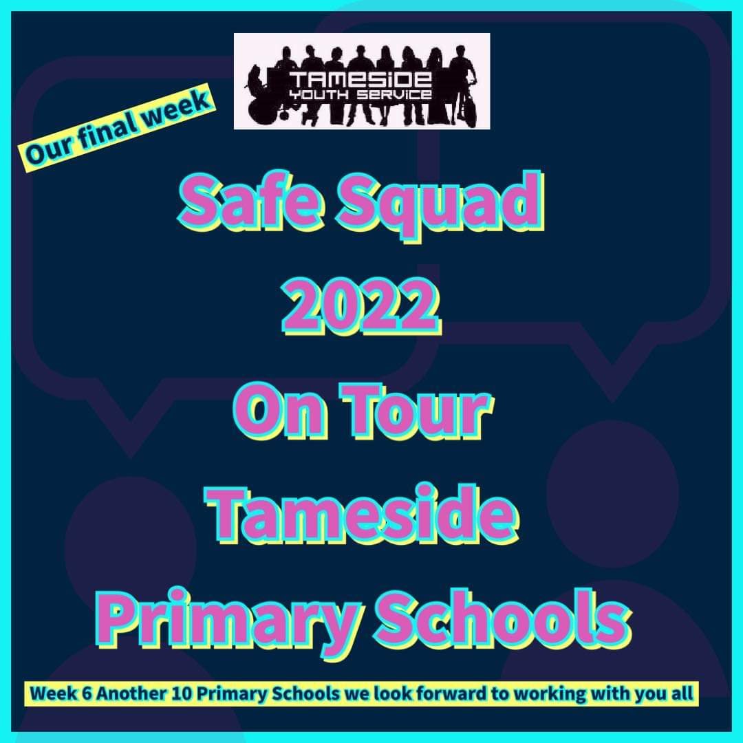Tameside Youth Service and <a href="/pac_cic/">Prime Active Communities cic</a> starting our 6th and final week of #SafeSquad, we look forward to working with everyone, today <a href="/DowsonPrimary/">Dowson Primary</a> <a href="/ArundalePri/">ArundalePrimary</a> <a href="/Hopwood2Melissa/">Melissa Hopwood</a> <a href="/TamesideCouncil/">Tameside Council</a>