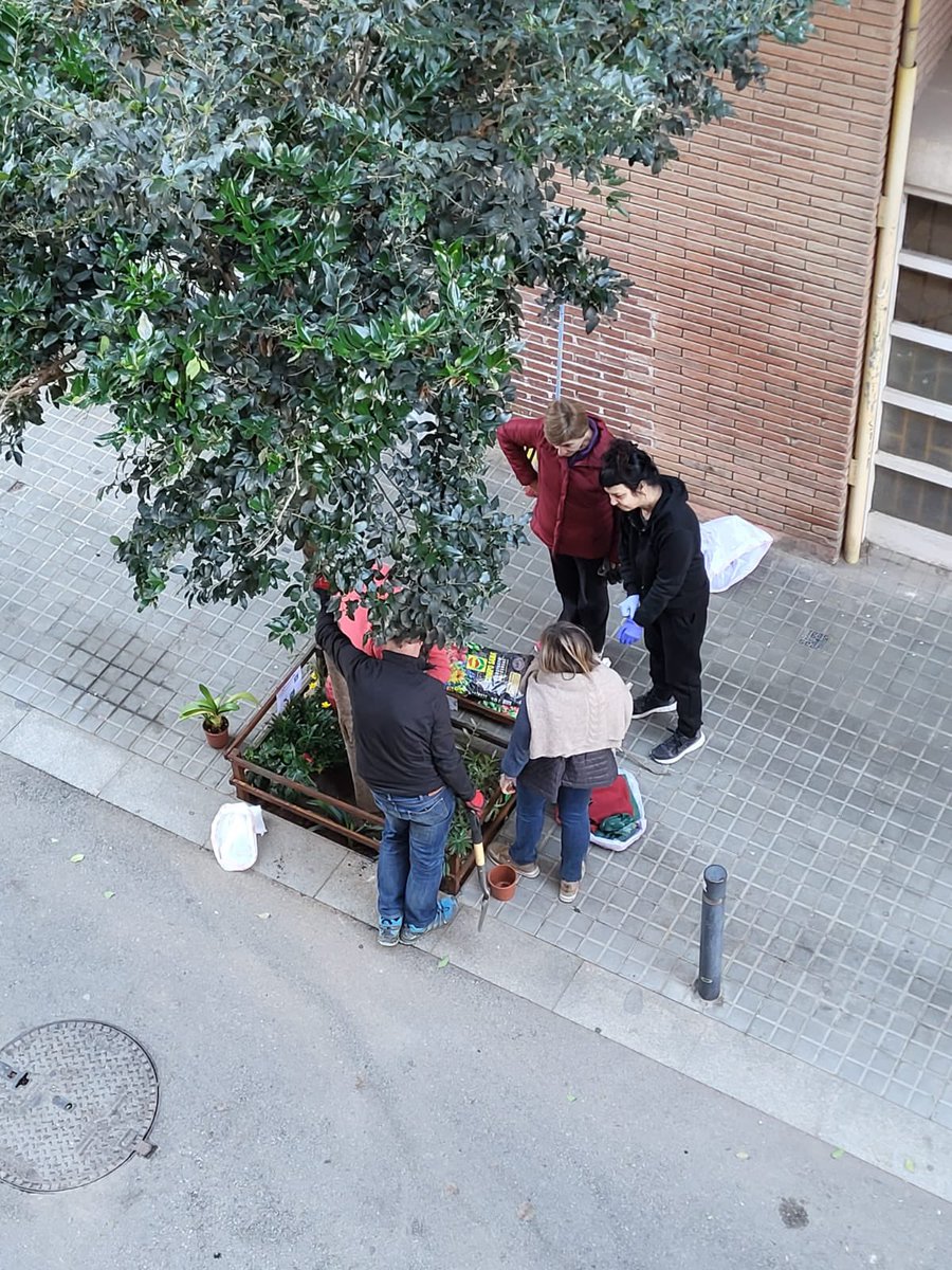 avplacafarga's tweet photo. Malgrat el vandalisme d’algunes persones, res podrà contra la unió i força veïnal 💪🏼🍀

Nous #escocells enjardinats al carrer Juan Bravo de #Sants https://t.co/2hDUipYE4g