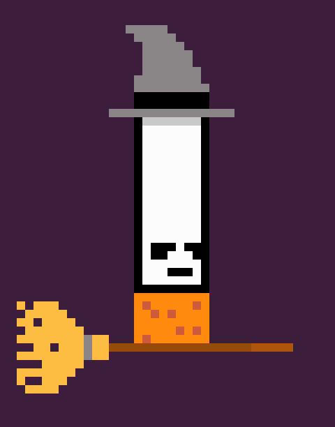 "Witch cigarette"
Is now available on <a href="/objktcom/">objkt</a> 

1/1
2tez

Hope you enjoy it !
Link:objkt.com/asset/hicetnun…

#NFTs #NFTCollection #TezosNFTs #Pixelart #pixelnft