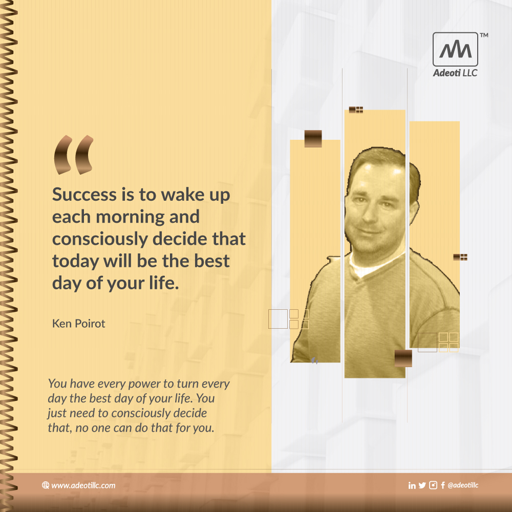 adeotillc's tweet photo. The ability to create a good day begins with a positive thought; it is simply a matter of deciding how you want it to be.

Consider that today will be a good day, and observe how things will fall into place.

 #adeotillc #MondayMotivation https://t.co/eAndVuycSH