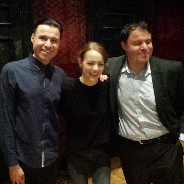 December 5, 2014: Emma in the backstage of ‘Cabaret’ in New York City