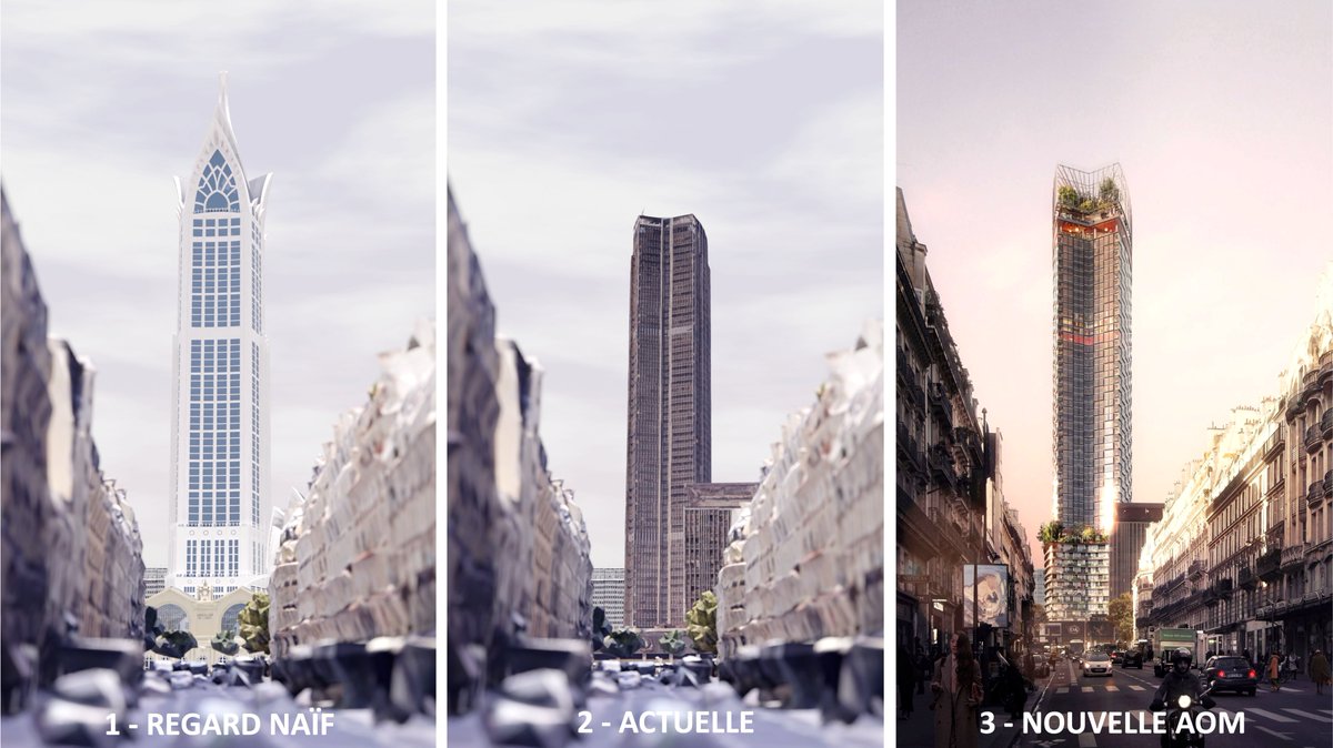 LeRegardNaif's tweet photo. Quelle #TourMontparnasse préférez-vous ? :
1 - Nouveau style, et gare historique reconstruite
2 - L’actuelle, avec sa devanture commerciale
3 - Pareil, en plus épaisse
#RueDeRennes #ContreProjet #Montparnasse #Paris https://t.co/hWZqMFKZaL