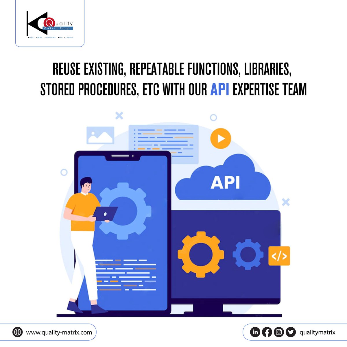 QualityMatrix's tweet image. @QualityMatrix 
Don't start coding from scratch every time, our API team will help you to developing a desired feature for your application.
quality-matrix.com
#apitesting #apitestingtools #jmeterapitesting #apitestingapplication #automatedapitesting
#apitestingframework