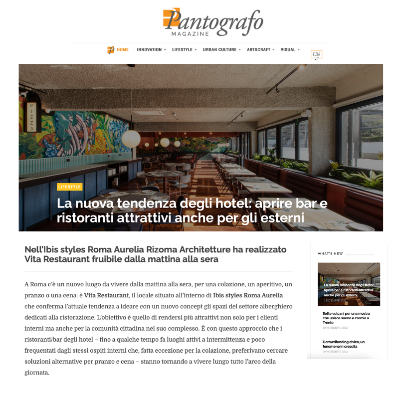 Rizoma Architetture (@rizoma_arch) on Twitter photo Orario perfetto per prendervi una pausa e leggere una bella storia di #design e #food: protagonisti <a href="/rizoma_arch/">Rizoma Architetture</a> e Vita Restaurant!
Grazie a <a href="/pantografomag/">pantografomagazine</a> e <a href="/FrancescaOddo73/">Francesca Oddo</a> per il bellissimo #articolo.
▶️bit.ly/3EZME0h
#6dicembre #6dic #interiordesign #architecture Orario perfetto per prendervi una pausa e leggere una bella storia di #design e #food: protagonisti <a href="/rizoma_arch/">Rizoma Architetture</a> e Vita Restaurant!
Grazie a <a href="/pantografomag/">pantografomagazine</a> e <a href="/FrancescaOddo73/">Francesca Oddo</a> per il bellissimo #articolo.
▶️bit.ly/3EZME0h
#6dicembre #6dic #interiordesign #architecture