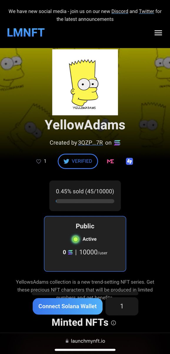 YellowAdams's tweet image. Come join us, let's all be yellow today. The yellow adams will take over the world.

⬇️⬇️FREE MİNT⬇️⬇️
launchmynft.io/collections/3Q…

#NFTGiveaway #OpenSeaNFT #OpenSeaCollection