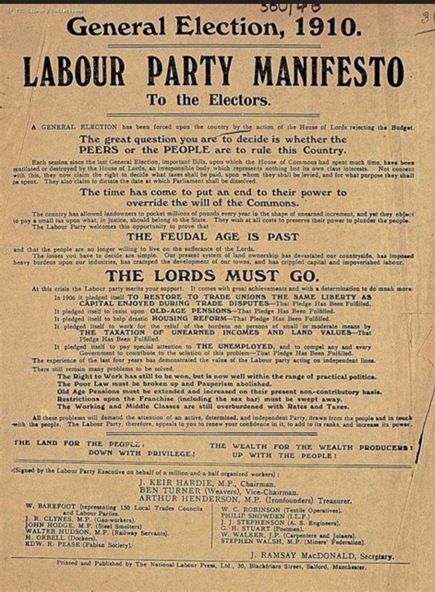 Labour first promised to get rid of the House of Lords 100 years ago!