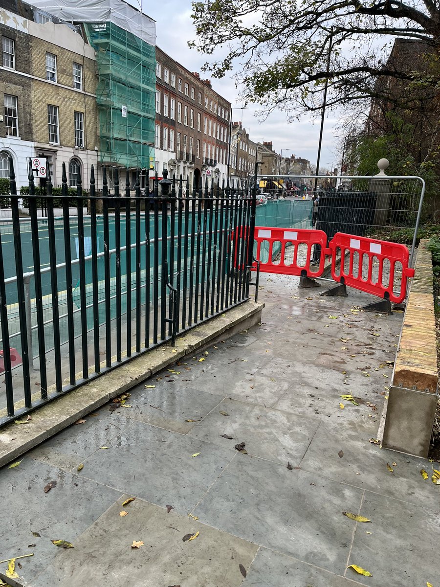 Open. Sort of. Abney Park entrance this morning.