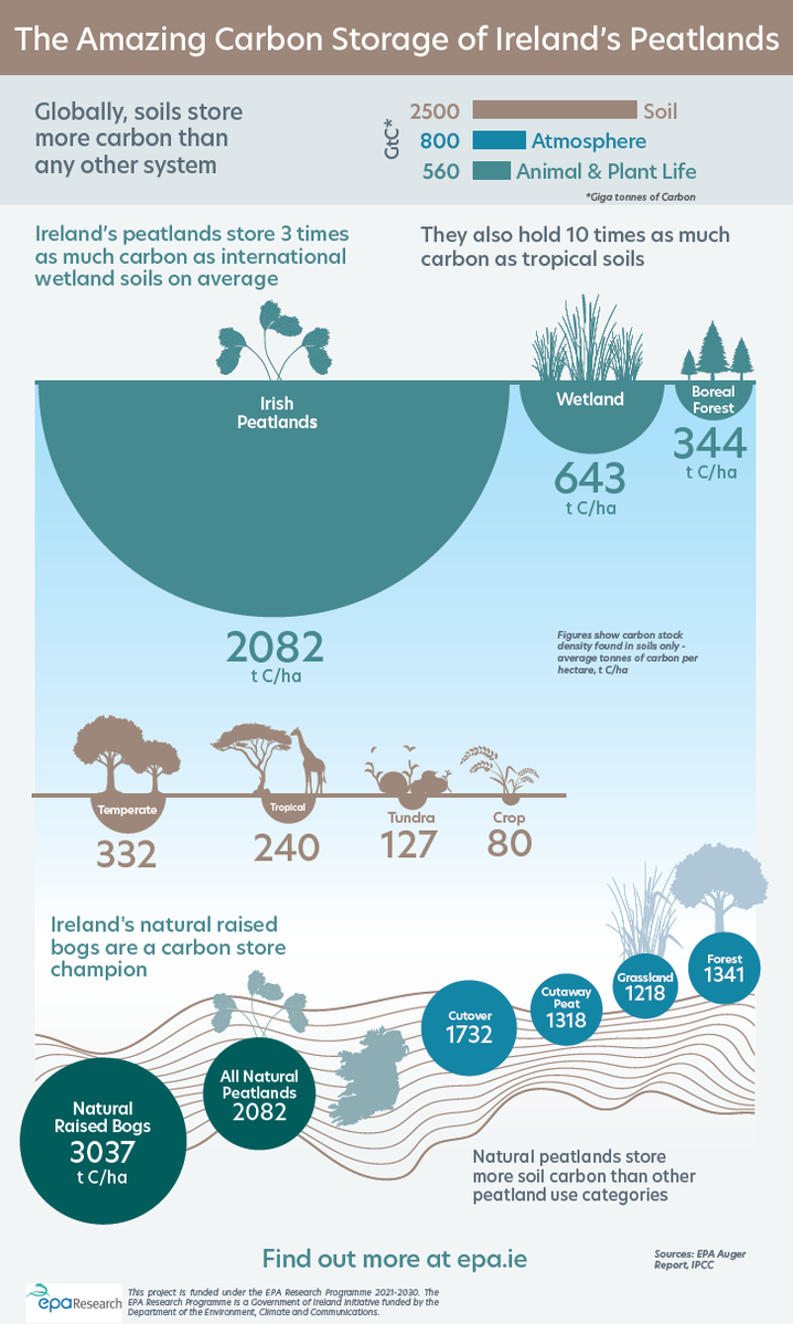 flo_renouwilson's tweet photo. On #WorldSoilDay2022 a reminder that peatlands store 3/4 of soil carbon in Ireland and must be wet to keep it locked fight climate change, keep water clean, preserve biodiversity and beenfit local communities ; peat is a soil NOT a crop to harvest! https://t.co/NumaJSztkT