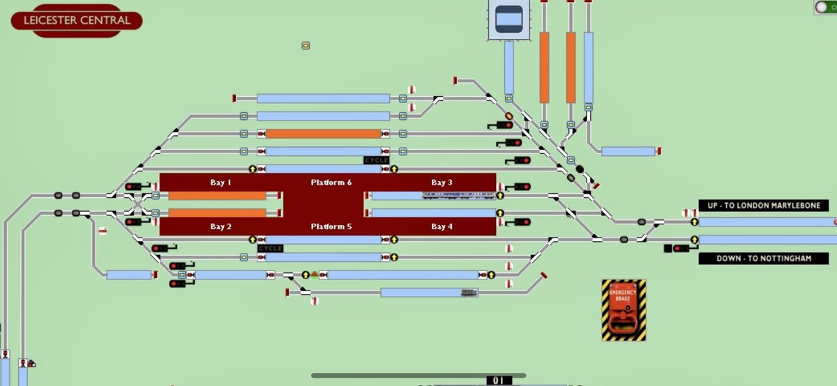 leicestercntrl's tweet photo. Not much from me recently as I’ve been on the PC exploring the world of #Traincontroller - it runs every aspect of the layout. There are many route variations which are activated by clicking the small round black / yellow start and end buttons. 50% complete! #tmrguk https://t.co/36bj32cpfR